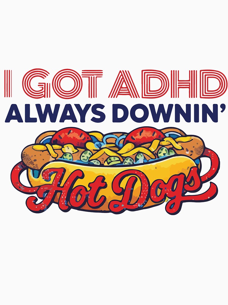Always Downin Hot Dogs Funny Vintage Food Lover Retro Cartoon Design by kiralynstration