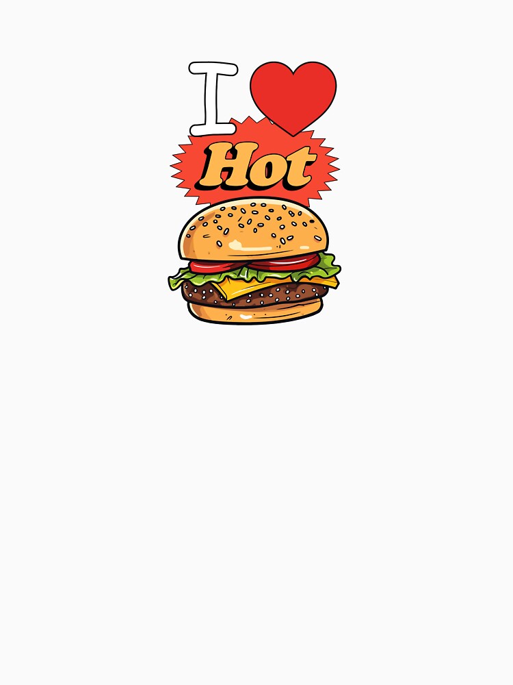 I Love Burgers Minimalist Design Classic T-Shirt by puurfectcat