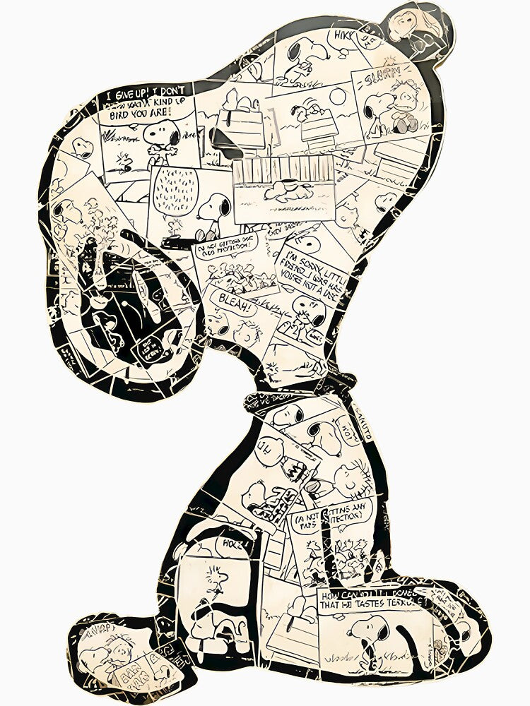 Vintage Snoopy Comic Collage Art by wmanu188