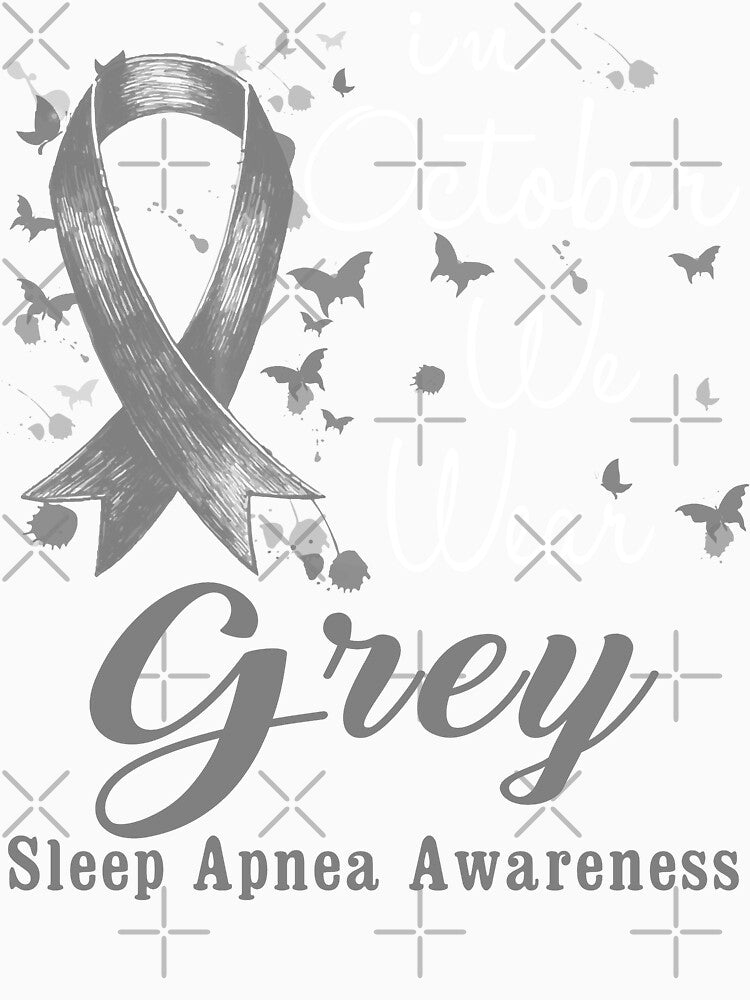 In October We Wear Grey Ribbon Sleep Apnea Awareness by largellie