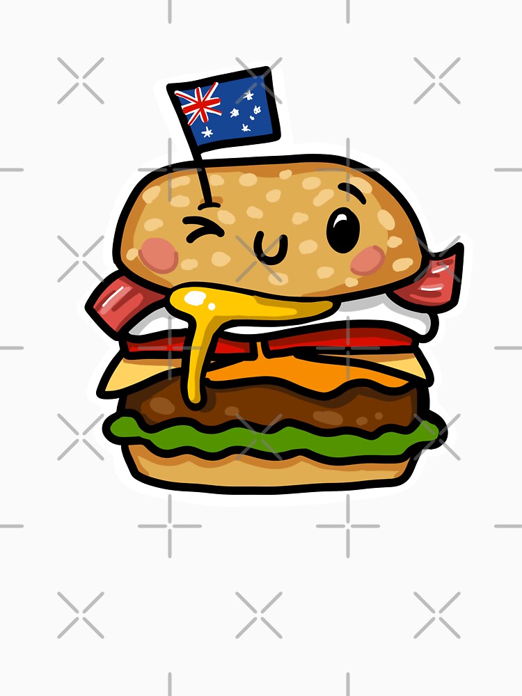 Aussie burger egg and bacon Australia cute food by sianelliot