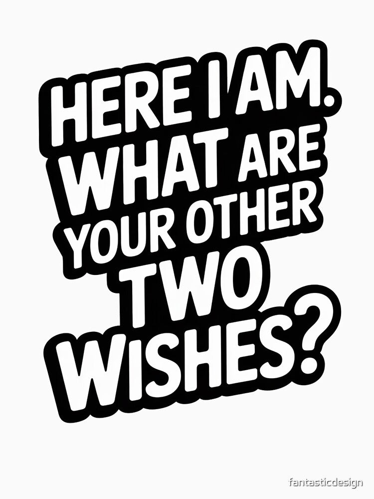 Sarcastic Humor Funny Humor Here I Am What Are Your Other Two Wishes? by fantasticdesign