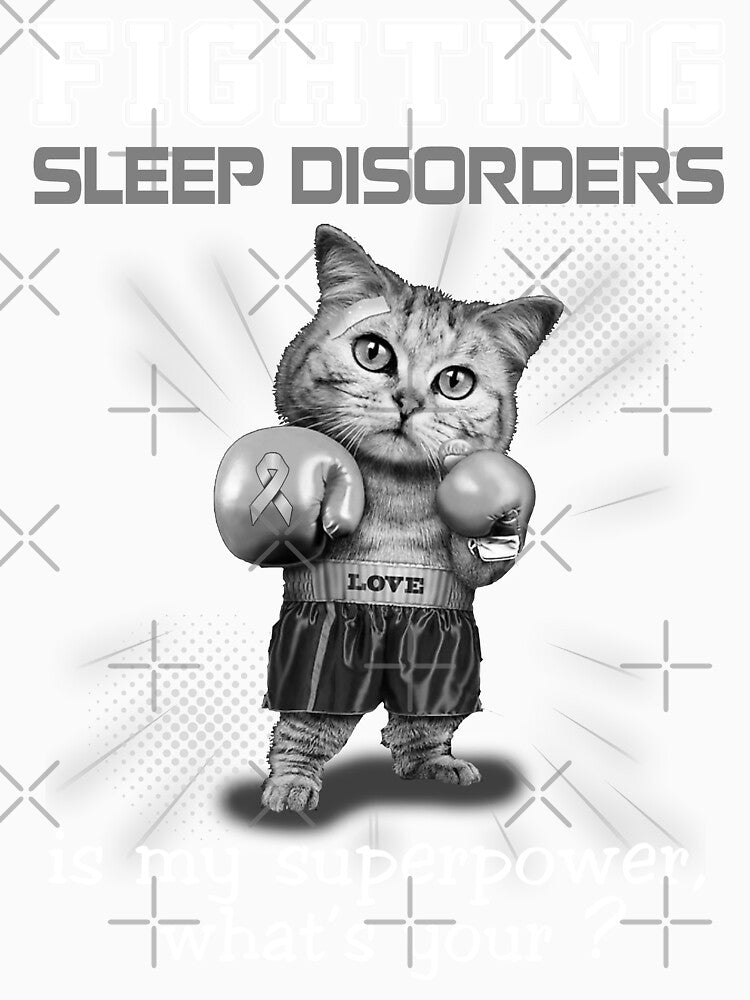 Funny Cat Fighting Sleep Disorders Is My Superpower What's Your by Kohend