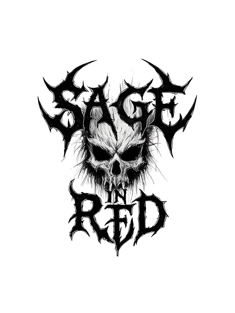 Signature Special Series 'Sage In Red' Blackline #1 by SHEPHERDSCLOTH SHOP