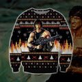 Rambo Knitting Pattern 3D Print Ugly Christmas Sweater