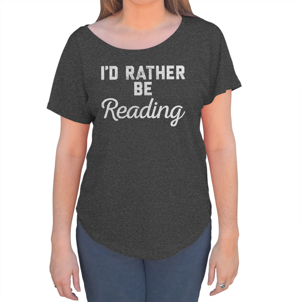 Women's I'd Rather Be Reading Scoop Neck T-Shirt