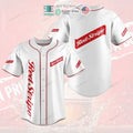 BEST Red Stripe white Baseball Jersey