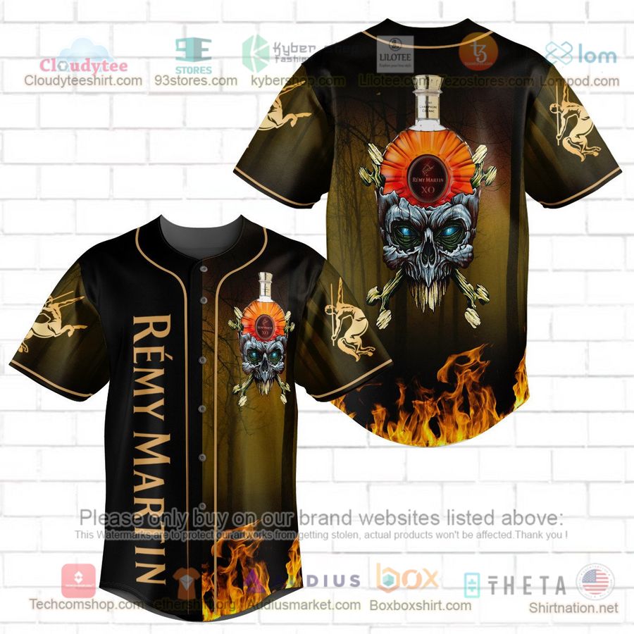 HOT Remy Martin skull head Baseball Jersey Shirt