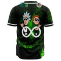 BEST Rick Morty Family green galaxy Baseball Jersey