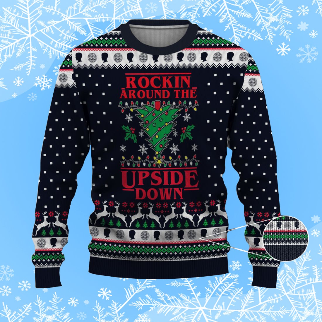 Rocking Around The Upside Down Ugly Christmas Sweater