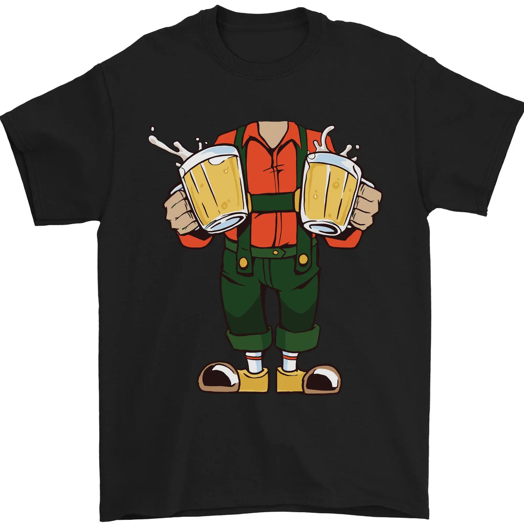 Octoberfest Man With Beer Mens T-Shirt 100% Cotton