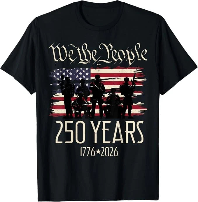 250 Years US Flag 250th Anniversary American Birthday USA T-Shirt