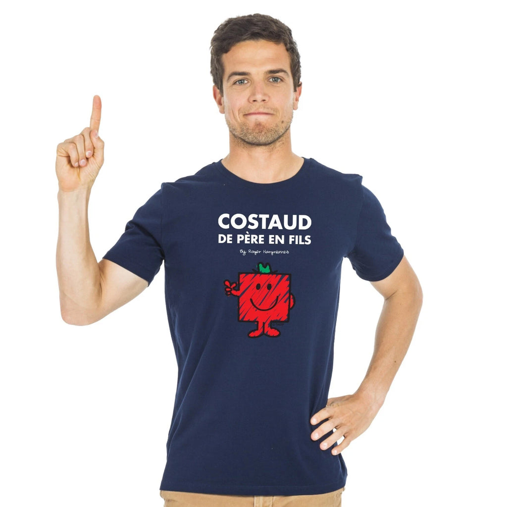 T-Shirt Man short Sleeve Beefy Of Father IN Thread Color Navy Blue
