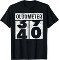 Oldometer Odometer Funny 40th Birthday Gift 40 yrs Old Joke Gift Unisex T-Shirt