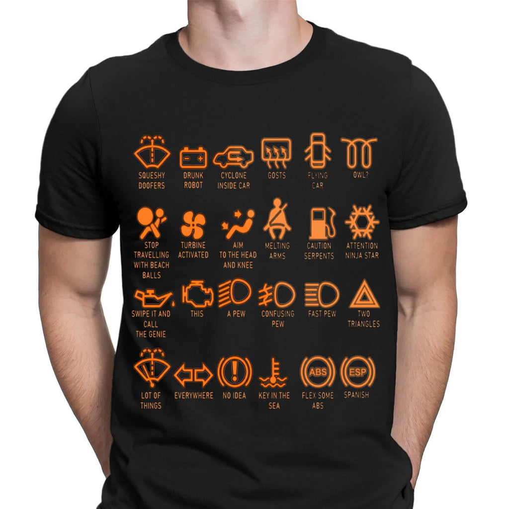 Dash Icons Funny Car Garage Mechanic Gift Fathers Day Mens T-Shirts Tee Top #NED