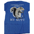 Funny Squirrel Nuts T-Shirt I'm So Old I Can't Find My Nuts Blue Mens Medium