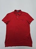 E' Polo by Ralph Lauren Men's Red Polo Size L Custom Fit Logo