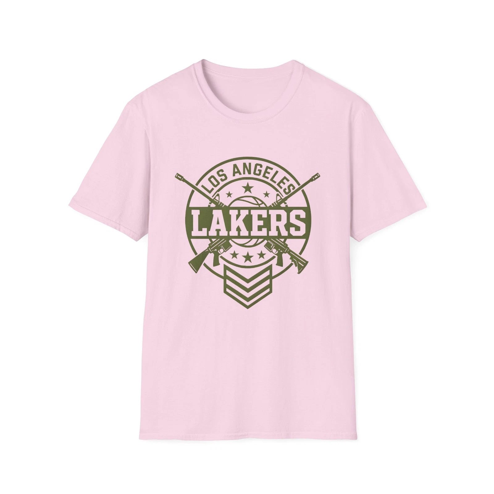 NBA Military theme Los Angeles Lakers Unisex Softstyle T-Shirt