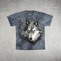 Vintage Y2K 2002 The Mountain Wolf Graphic T-Shirt Mens Medium Tie Dye Nature