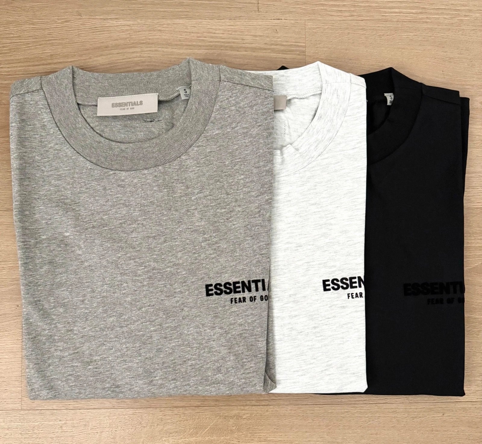 Essentials Fear of God S22 T Shirt 3 Colors Pack Black Grey White New