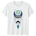 Boho Mystical Celestial Moon Sun T-Shirt Astrology Crystal Spiritual And Her