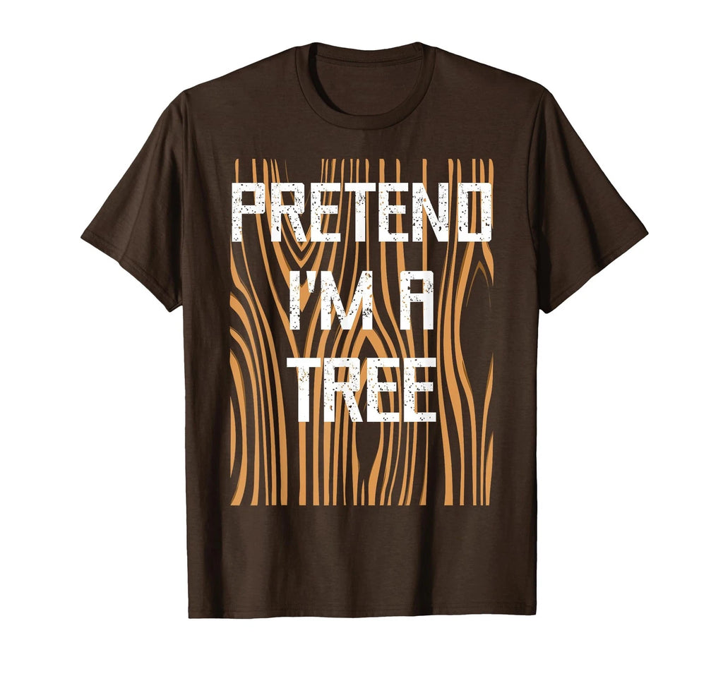 Funny Easy Lazy Halloween, Pretend I'm A Tree, Trunk Of Tree T-Shirt
