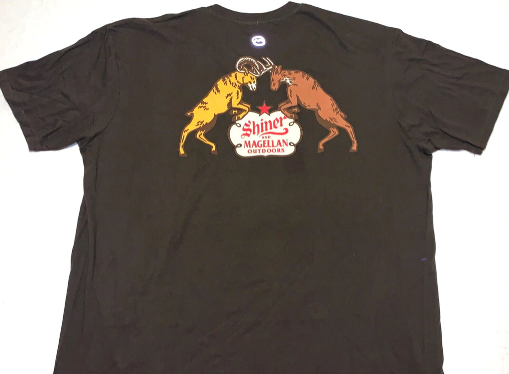 Shiner Bock Beer Texas Brewery Dueling Rams Magellan Outdoors T-Shirt New NWT XL