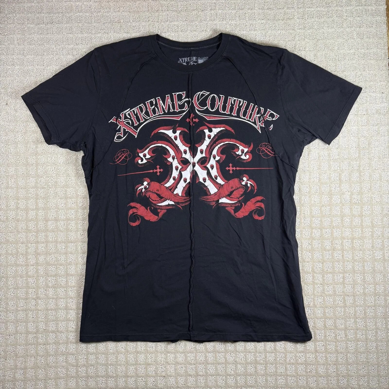 Y2K Xtreme Couture Skull T Shirt Size 2XL
