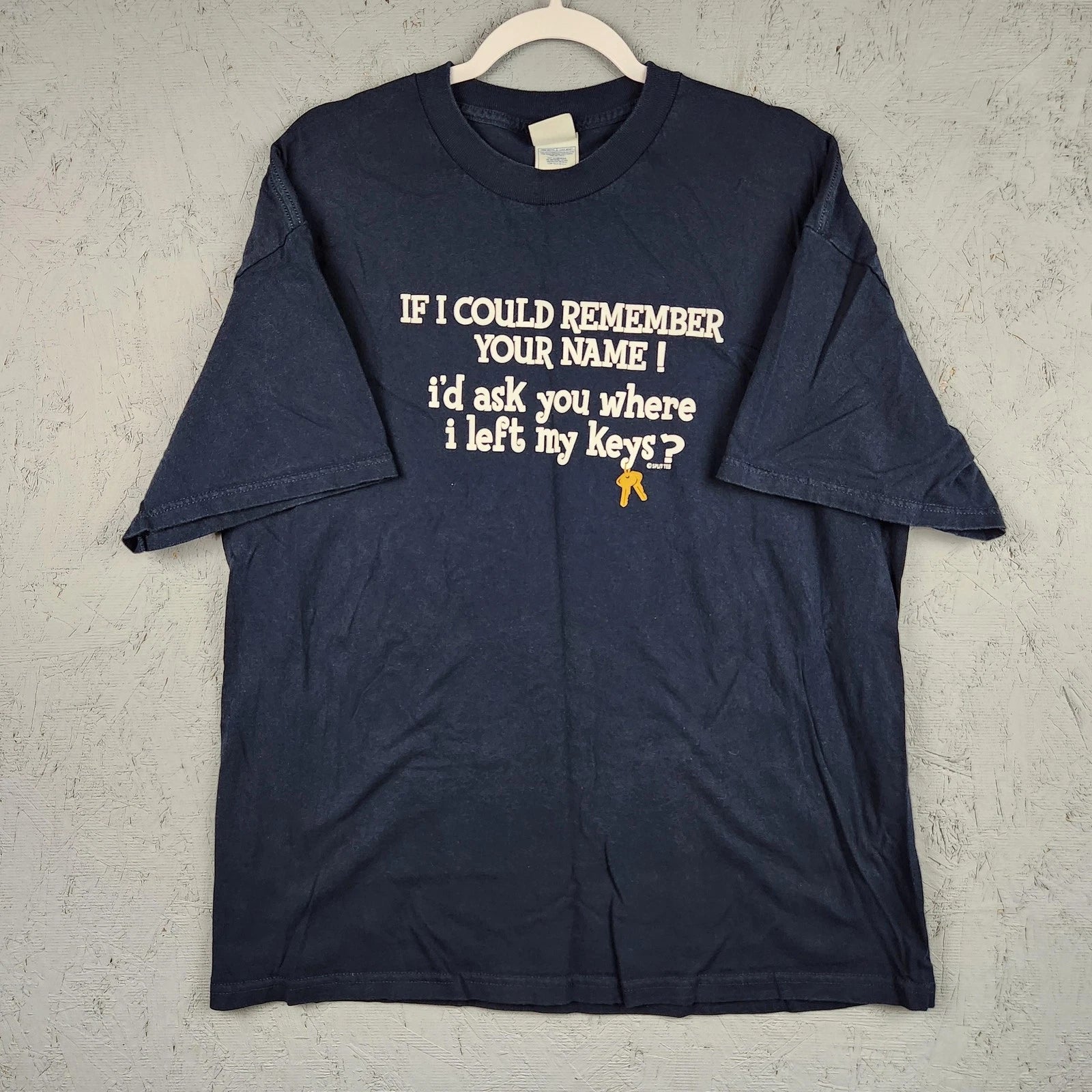 Vintage Funny Graphic Shirt Mens XL If I Could Remember Name Keys Tee Joke Humor