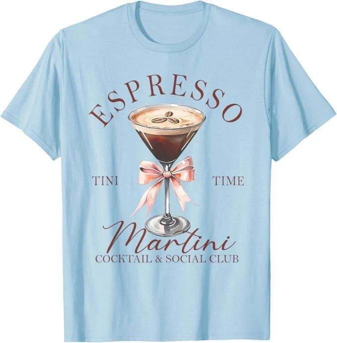 Womens Espresso Martini Social Club Drinking Cocktail T-Shirt