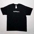 Y2K Funny Edgy Shirt Stop Following Me Graphic Mens Black Large Shirt 2000s