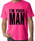 I'M YOUR MAN NEON T-SHIRT George Michael Wham 1980s 80s Fancy Dress Choose Life