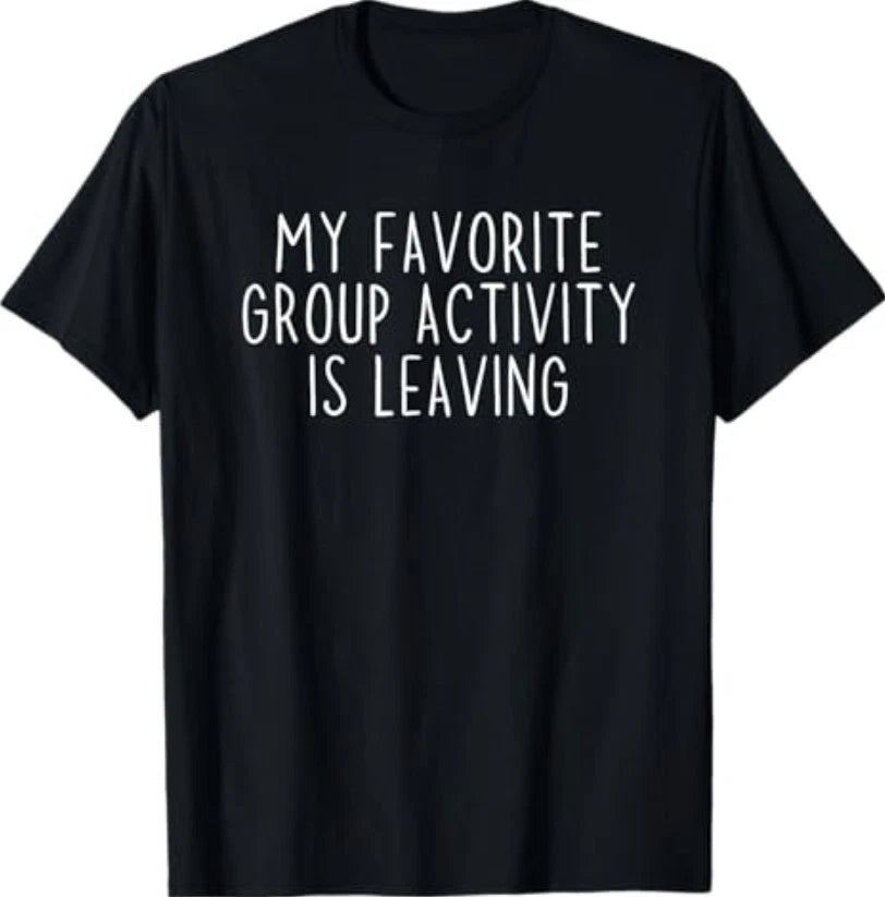 Funny Introvert Antisocial Sarcastic Humorous Black T-Shirt