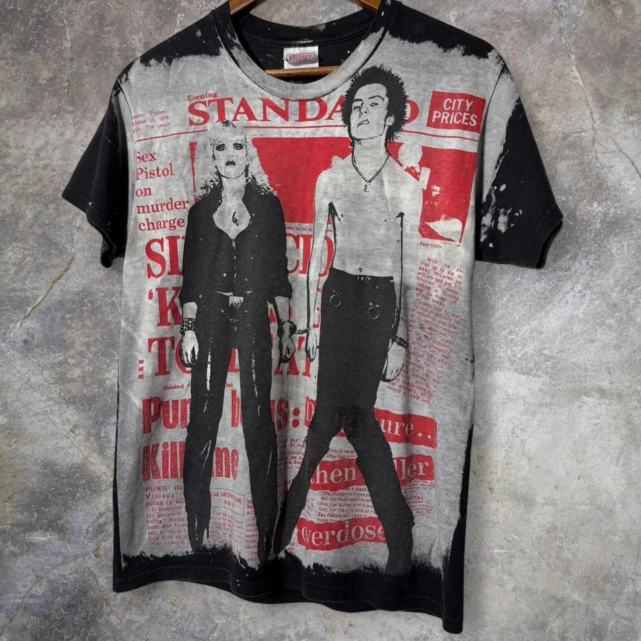 Crazy vintage Sid and Nancy mosquito head T-Shirt