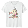 Confused Kawaii Bunny Question Mark Heart T-Shirt Rabbit Lover Animal Valentines