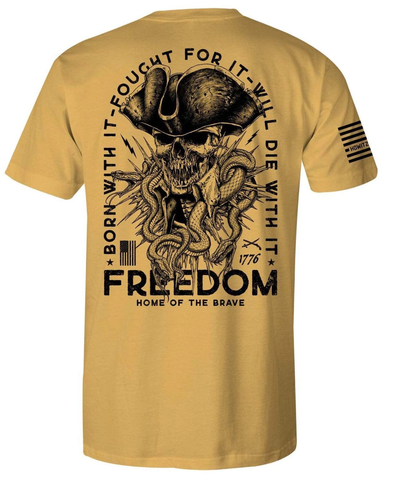 Howitzer Style Men's T-shirt Freedom Military Grunt MFG
