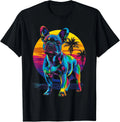 French Bulldog Frenchie Dog Beach Sunset Pop Art Gift Unisex T-Shirt