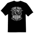 Live fast ride free black or white tee shirt