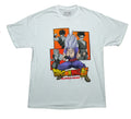 Dragon Ball Z New Adult T-Shirt - Gohan Over Portraits with Orange Background