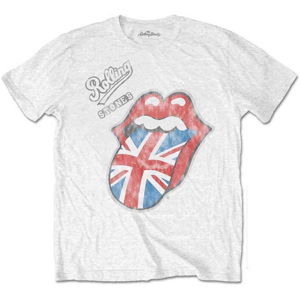 The Rolling Stones: Vintage British Tongue T-Shirt (Officially Licensed) Small