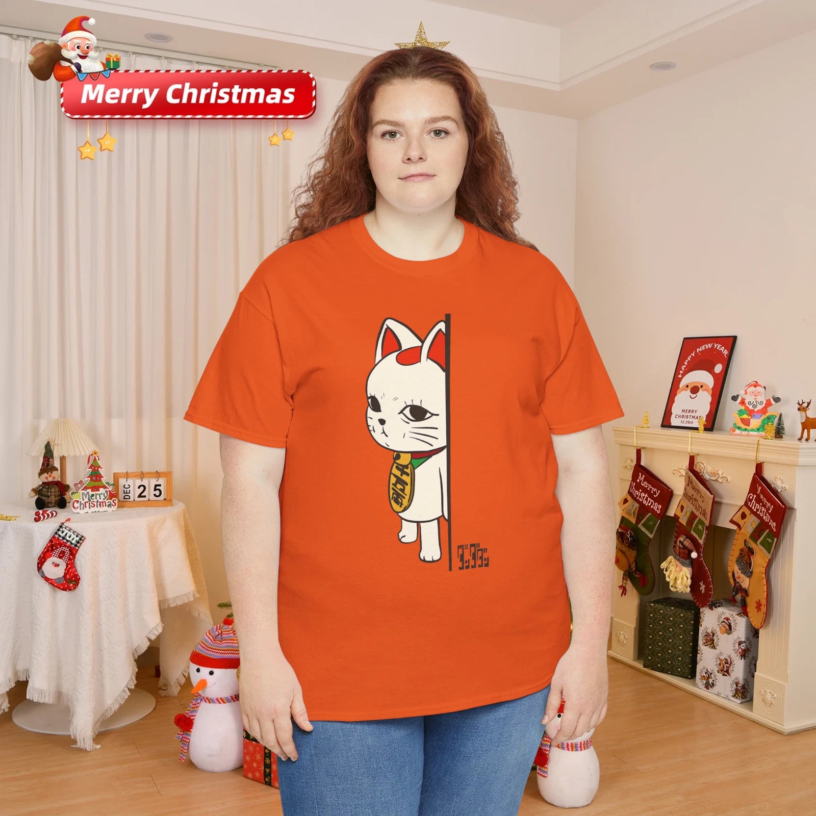 Dandadan Cat Anime Cute Funny Manga Turbo Granny Kawaii Cat Cotton T-Shirt