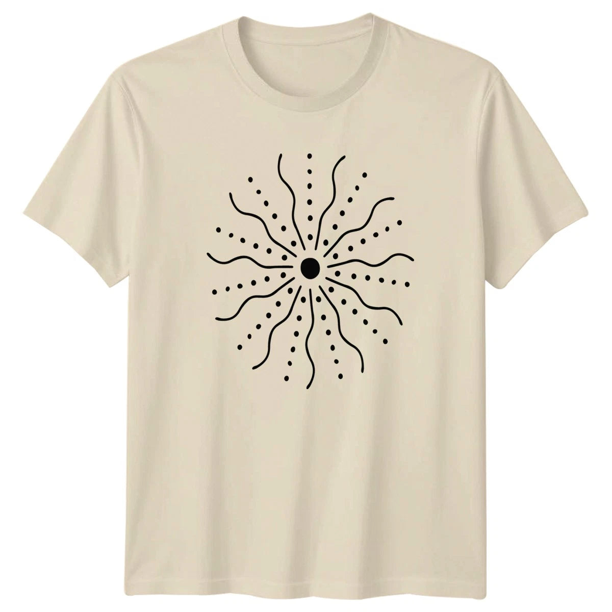 Abstract Boho Minimalist Radial Dot T-Shirt Geometric Art Contemporary