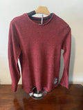Ecko Unltd True Red Marled Waffle Knit Long Sleeve Thermal Shirt sz S Y2K