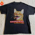 Radiohead Cat T Shirt The Bends Graphic Tee Mens Y2K Band Cotton S-4XL