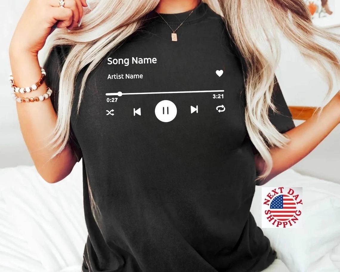 Custom Song Name Shirt Gift For Birthday, Custom Artist Name Shirt, T-shirt, tee