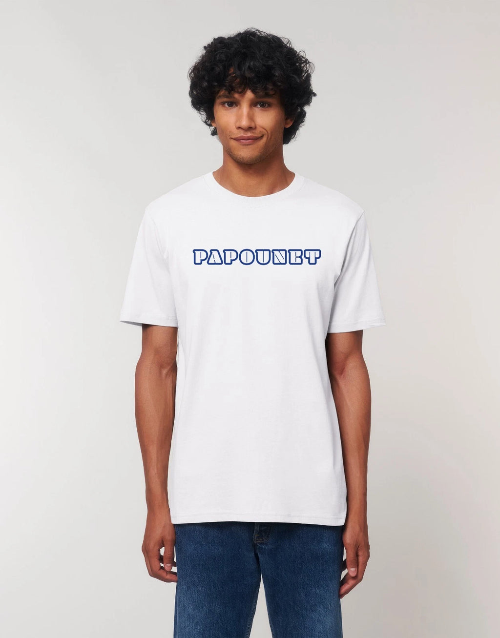 Men's Short Sleeve T-Shirt White, PAPOUNET 2