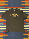 Skin Industries Biker Graphic Black Men's XL T-Shirt Vintage Metallic Gold Logo