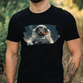 Mens Wombat as Astronaut Print Cotton T-Shirt Size XS to 5XL
