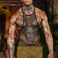 Fishing Net Vest Mesh Transparent Vest Men's Perspective Mesh Vest Trendy