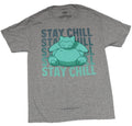 Pokemon New Adult T-Shirt - Snorlax Stay Chill Blue Print